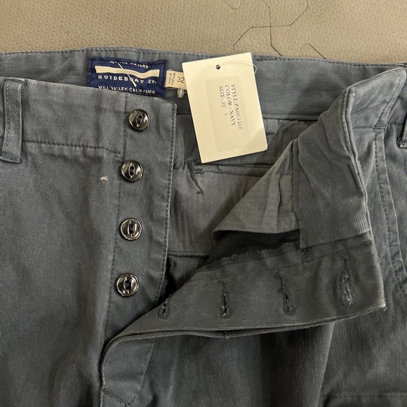 NWT Guideboat Pants Mens 32 Navy Cargo Outdoor Button Fly FS Benefits Charity - Picture 4 of 10